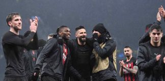 Esultanza del Milan in Champions
