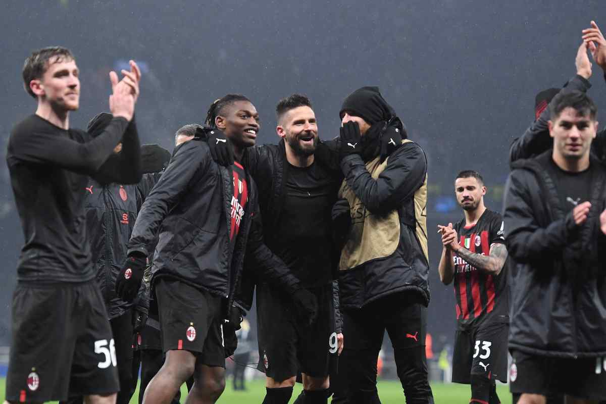 Esultanza del Milan in Champions