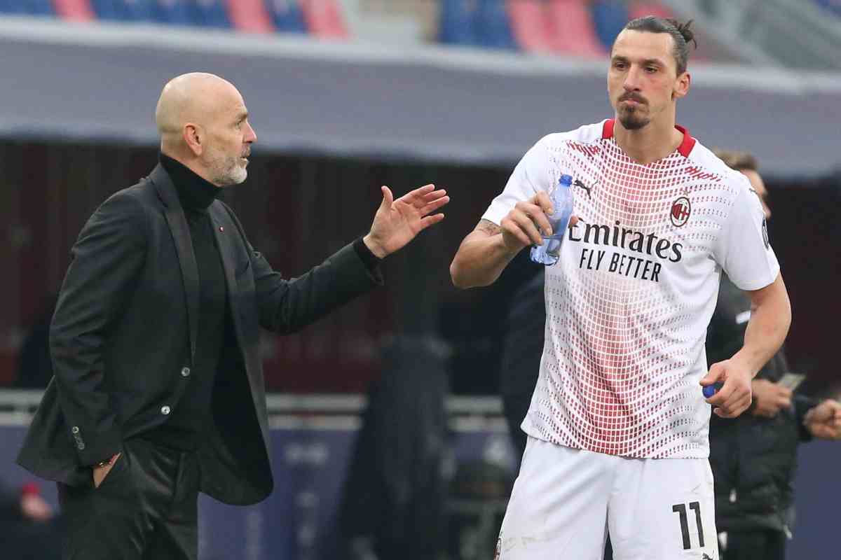 Pioli e Ibrahimovic, allenatore e calciatore del Milan