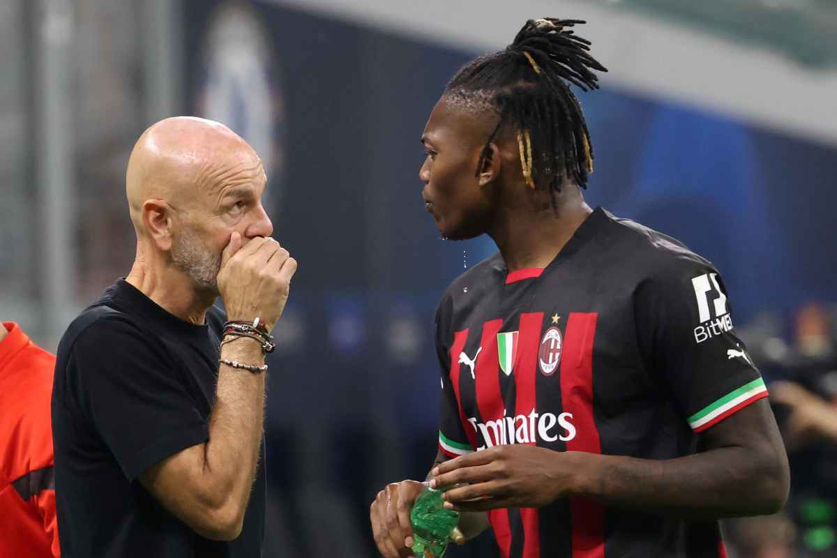 Pioli e Leao, allenatore e giocatore del Milan