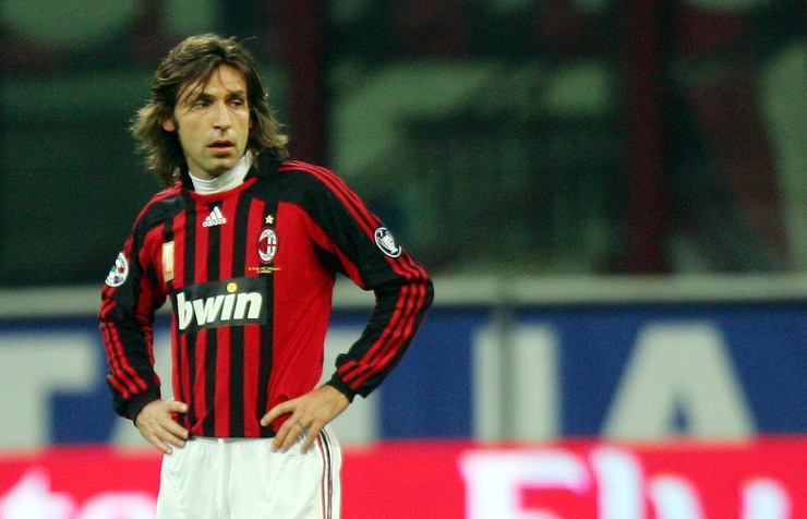 Andrea Pirlo con la maglia del Milan