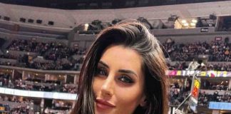 Valentina Vignali che spettacolo in America, look super a bordo campo